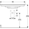 Image de Geberit ONE lavabo pour meubles sortie horizontale, 90x13x47,5cm, 505.005.00.1