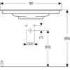 Image de Geberit ONE lavabo pour meubles sortie horizontale, 90x13x47,5cm, 505.006.00.1