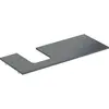 Image de Geberit ONE Plaque de lavabo, découpe à gauche, pour lavabo à poser en forme de coupe, grès cérame, 120x2x47cm, 505.125.00.2