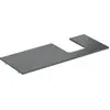 Image de Geberit ONE Plaque de lavabo, découpe à droite, pour lavabo à poser en forme de coupe, grès cérame, 120x2x47cm, 505.145.00.2