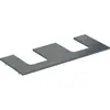 Image de Geberit ONE Plaque de lavabo, découpe double, pour lavabo à poser en forme de coupe, grès, 120x2x47cm, 505.175.00.2