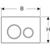 Image de Geberit - Sigma21 Plaques De Déclenchement Pour Rinçage À 2