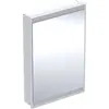 Image de Geberit ONE armoire de toilette avec ComfortLight, 1 porte, montage encastré, blanc/aluminium, 60x90cm, 0, 505.801.00.2