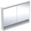 Image de Geberit ONE armoire de toilette avec ComfortLight, 2 portes, montage encastré, avec niche, 120x90x15cm, 505.825.00.2