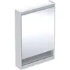 Image de Geberit ONE armoire de toilette avec ComfortLight, 1 porte, avec niche, montage apparent, blanc/aluminium, 60x90cm, 505.831.00.2