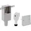Image de Siphon Geberit UP pour appareils avec caisson UP, 2 raccords, plaque de recouvrement en acier inoxydable, 1 pièce.