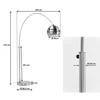 Image de Lampadaire Lounge 175cm gris métallique Kare Design