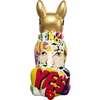Image de Déco bouledogue doré graffiti lunettes 20cm Kare Design