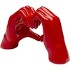 Image de Déco mains coeur rouge 20cm Kare Design