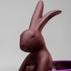 Image de Lampe Animal lapin 50cm bordeaux et violette Kare Design