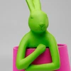 Image de Lampe Animal lapin 50cm verte et rose Kare Design