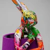 Image de Lampe Animal lapin 50cm graffiti et violette Kare Design