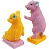 Image de Serre-livres cochons jaunes et violets set de 2 Kare Design