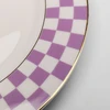 Image de Assiettes Harlequin 21cm violettes set de 6 Kare Design