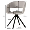Image de Chaise avec accoudoirs pivotante Gina noire Kare Design