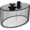 Image de Table basse Kare Design Wire Uno, noire, pour salon, table d'appoint, en acier