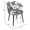 Image de Chaise avec accoudoirs Pivoines jaunes Kare Design