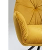 Image de Chaise avec accoudoirs pivotante Mila velours jaune Kare Design