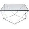 Image de Table basse Kare Design Cristallo, argentée, 45x80x80 cm
