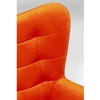 Image de Fauteuil pivotant Oscar velours orange Kare Design