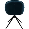 Image de Chaise avec accoudoirs pivotante Carlito Mesh bleue Kare Design