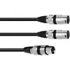 Image de OMNITRONIC Câble adaptateur XLR(F)/2xXLR(M) 3m sw
