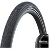 Image de Schwalbe 47-507 Motion ROAD CRUISER PLUS, pneu à fil, compatible avec les vélos électriques (E-25), gomme verte, couleur noire avec bandes réfléchissantes