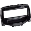 Image de Support Autoradio 1din Compatible Avec Citroen C1 Peugeot 108 Toyota Aygo Ap14 Avec Vide Poche - Noir Brillant