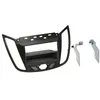 Image de Facade Autoradio 2din Compatible Avec Ford C-max Ap10 Avec Vide Poche Induction Qi Marron Fonce