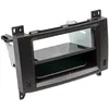 Image de Facade Autoradio 2din Compatible Avec Mercedes Classe A B Ap04 Avec Vide Poche Induction Qi Noir