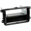 Image de Kit Support Autoradio 2din Compatible Avec Seat Ap09 Skoda Ap06 Vw Ap03 Avec Vide Poche Noir Brillant