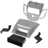 Image de Kit Support 2din Compatible Avec Ford Fiesta Ap09 Avec Ecran - Vide Poche - Argent