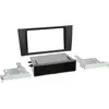 Image de Façade d'autoradio 2-DIN avec vide poche compatible avec Audi A4 02/1999-08/2001 noir