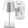 Image de Sigor Nuindie Mini lampe de table rechargeable IP54 aluminium Easy Connect argent ©