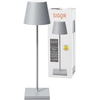 Image de Lampe de table LED rechargeable Nuindie, idéale pour l'extérieur, indice de protection IP54, couleur gris brume, connecteur USB-C, gamme FlexMood