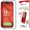 Image de Displex Premium Anti-Reflex Screen Protector (anti-reflective Full Cover, 10H) pour Apple iPhone 16 Pro, Eco Mounting Frame, Full Cover