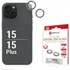 Image de Displex 02120, Apple, iPhone 15/15 Plus, anti-poussière, anti-choc, anti-rayures, noir, transparent, 1 pièce
