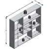 Image de Etagère Murale 9 Niches 90x16x78,2 Cm Blanc