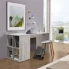 Image de Fmd - Bureau Avec Rangement 117x73x75 Cm Chêne Grisé