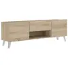 Image de CALICOSY - Meuble TV 2 portes 1 tiroir Brighton 2 - L140 cm x 46,5 cm