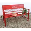 Image de DanDiBo Banc de jardin Métal Résistant aux intempéries Rouge 120 cm 2 places Banc Passion 121495 Fer Banc de fleurs Jardin