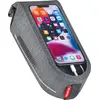 Image de KLICKfix Sacoche de cadre KLICKfix Phone Waterproof gris 9x7,5x21cm, 1ltr, incl. adaptateur Duo