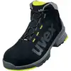 Image de uvex 1 Bottes de sécurité S2 noir-jaune, chaussures de travail pour femmes & hommes, résistantes à l'eau, respirantes, semelle ESD Taille:EU 43