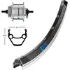 Image de Roue V 28x1.75DH3D32 Disc6L.argent.Starr36L Exal ZX 19 noir/argent.Niro-Spei.