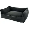 Image de Lit confortable Nobby, modèle carré, couleur gris foncé, dimensions : 75 x 60 x 23 cm