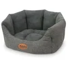 Image de Lit confort ovale "JOSI" brun
