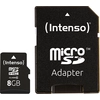 Image de carte microSDHC 8 Go, classe 10 + adaptateur SD