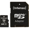 Image de Intenso MicroSD carte mémoire 64GB + adaptateur SD