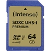 Image de Intenso SD 64GB UHS-I Prem Cl10 - Intenso 3421490 - (Accessoires PC / Mémoire)