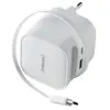 Image de CHARGEUR SECTEUR USB-C 65 W AVEC CORDON RETRACT. 0,7M BLANC - Neuf
